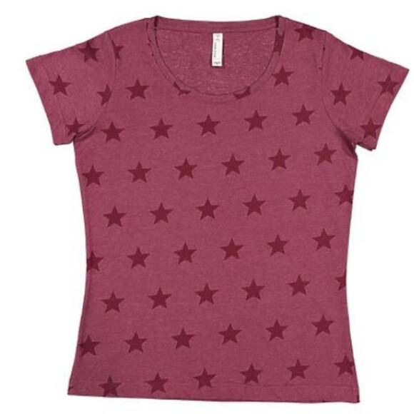 Code Five Tee Shirt Bundle of Four (4) Star Print and Hot Pink Ladies Size Small - Picture 2 of 12